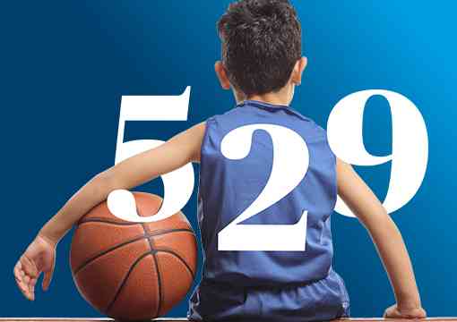 child holding a basketball with 529 over the image